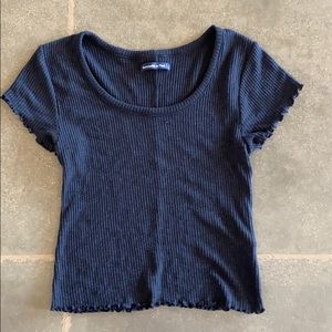 Abercrombie Black ribbed tee